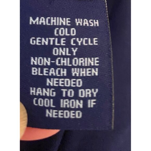 Chaps Womens XL Navy Blue Ruched Dress - Picture 4 of 9